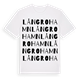White t-shirt med Långrohamn ordlek t-shirt