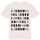 Vintage White t-shirt med Långrohamn ordlek t-shirt