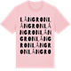 Pink Cotton t-shirt med Långron ordlek t-shirt