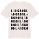 Vintage White t-shirt med Långron ordlek t-shirt