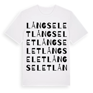 Långselet ordlek t-shirt – ekologisk bomull t-shirt från Pinshirt