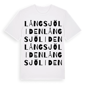 Långsjöliden ordlek t-shirt – ekologisk bomull t-shirt från Pinshirt