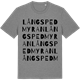 Mid Heather Gray t-shirt med Långspedmyran ordlek t-shirt
