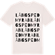 Vintage White t-shirt med Långspedmyran ordlek t-shirt