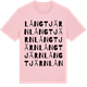 Pink Cotton t-shirt med Långtjärn ordlek t-shirt