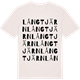 Vintage White t-shirt med Långtjärn ordlek t-shirt
