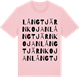 Pink Cotton t-shirt med Långtjärnkojan ordlek t-shirt