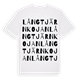 White t-shirt med Långtjärnkojan ordlek t-shirt