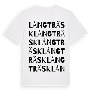 Långträsk ordlek t-shirt – ekologisk bomull t-shirt från Pinshirt