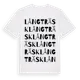 White t-shirt med Långträsk ordlek t-shirt
