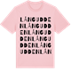 Pink Cotton t-shirt med Långudden ordlek t-shirt