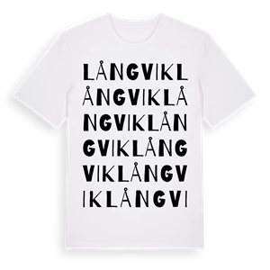 Långvik ordlek t-shirt – ekologisk bomull t-shirt från Pinshirt
