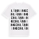 White t-shirt med Länningen ordlek t-shirt