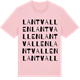 Pink Cotton t-shirt med Lantvallen ordlek t-shirt