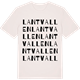 Vintage White t-shirt med Lantvallen ordlek t-shirt