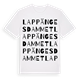 White t-shirt med Lappängesdammet ordlek t-shirt