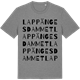 Mid Heather Gray t-shirt med Lappängesdammet ordlek t-shirt