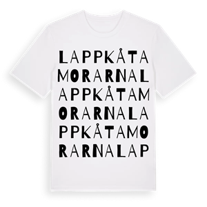 Lappkåtamorarna ordlek t-shirt – ekologisk bomull t-shirt från Pinshirt
