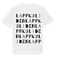 White t-shirt med Lappkuliden ordlek t-shirt