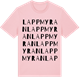 Pink Cotton t-shirt med Lappmyran ordlek t-shirt