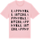 Pink Cotton t-shirt med Lappmyrklinten ordlek t-shirt