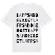 White t-shirt med Lappsandberget ordlek t-shirt