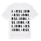 White t-shirt med Larslund ordlek t-shirt