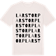 Vintage White t-shirt med Larstorp ordlek t-shirt