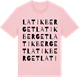 Pink Cotton t-shirt med Latikberget ordlek t-shirt