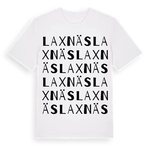 Laxnäs ordlek t-shirt – ekologisk bomull t-shirt från Pinshirt