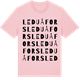 Pink Cotton t-shirt med Leduåfors ordlek t-shirt