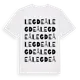White t-shirt med Legdeå ordlek t-shirt