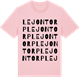 Pink Cotton t-shirt med Lejontorp ordlek t-shirt