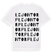 White t-shirt med Lejontorp ordlek t-shirt