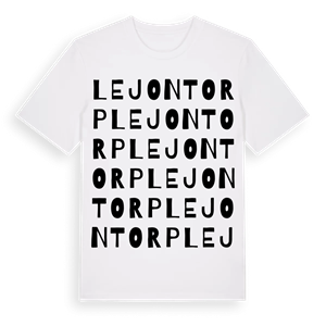 Lejontorp ordlek t-shirt – ekologisk bomull t-shirt från Pinshirt