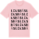 Pink Cotton t-shirt med Leksnäs ordlek t-shirt
