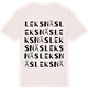 Vintage White t-shirt med Leksnäs ordlek t-shirt