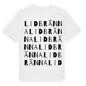 Lidbränna ordlek t-shirt – ekologisk bomull t-shirt från Pinshirt