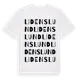 White t-shirt med Lidenslund ordlek t-shirt