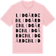 Pink Cotton t-shirt med Lidgården ordlek t-shirt
