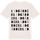 Vintage White t-shirt med Lidgården ordlek t-shirt
