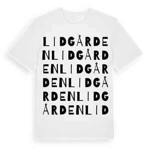 Lidgården ordlek t-shirt – ekologisk bomull t-shirt från Pinshirt