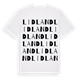 White t-shirt med Lidland ordlek t-shirt