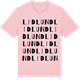 Pink Cotton t-shirt med Lidlund ordlek t-shirt
