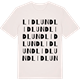 Vintage White t-shirt med Lidlund ordlek t-shirt