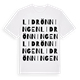 White t-shirt med Lidrönningen ordlek t-shirt