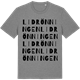 Mid Heather Gray t-shirt med Lidrönningen ordlek t-shirt