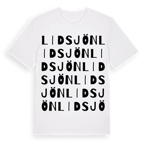 Lidsjön ordlek t-shirt – ekologisk bomull t-shirt från Pinshirt