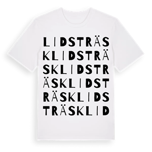 Lidsträsk ordlek t-shirt – ekologisk bomull t-shirt från Pinshirt