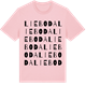 Pink Cotton t-shirt med Lieboda ordlek t-shirt